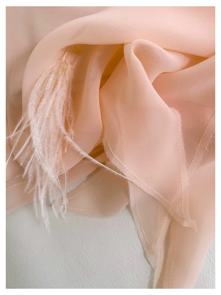 Pretty A line Halter Blush Pink Chiffon Summer 16th Birthday Dresses For Teens Hoco Dress Mini 18th Birthday Outfit Cocktail Dresses For Women W889