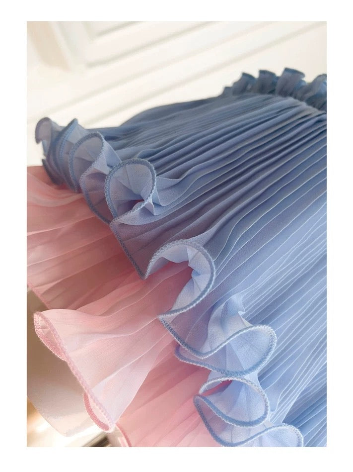 Pretty A line Spaghetti Straps Floral Summer 16th Birthday Dresses For Teens Hoco Dress Mini 18th Birthday Outfit Cocktail Dresses For Women W901