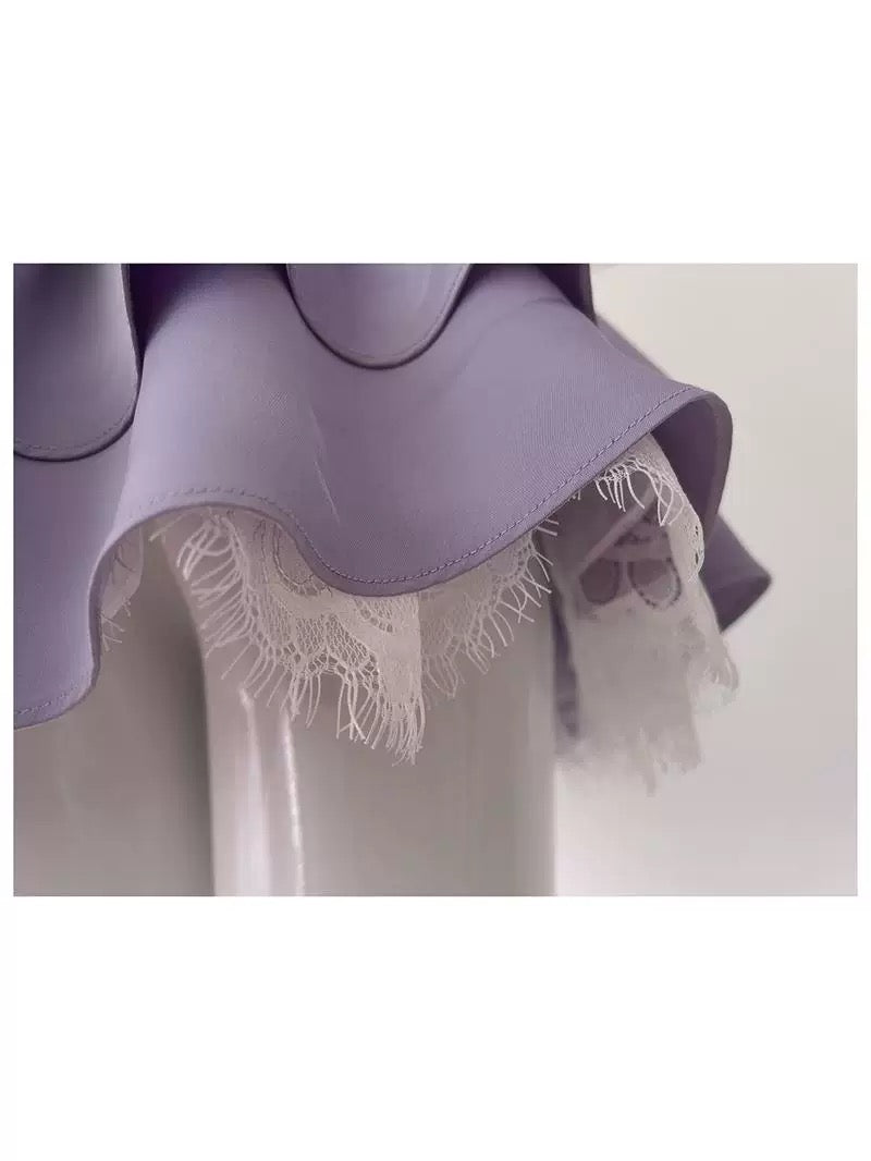 Trendy Ball Gown Sweetheart Lilac Satin Sleeveless Formal Short 8th Grade Homecoming Dress Summer Middle School Hoco Dresses Cocktail Dress Birthday Outfits W925