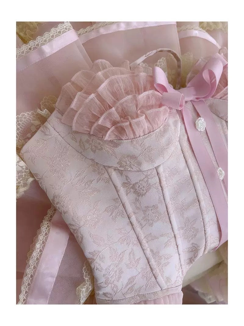 Trendy Ball Gown Spaghetti Straps Pink Lace Sleeveless Formal Short 8th Grade Homecoming Dress Summer Middle School Hoco Dresses Cocktail Dress Birthday Outfits W927