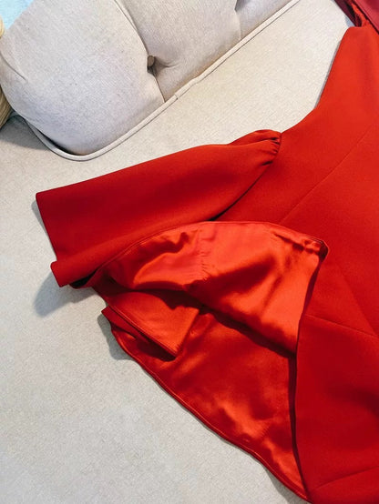 Trendy A line Off The Shoulder Satin Red Formal Short 8th Grade Homecoming Dress Summer Middle School Hoco Dresses Birthday Outfits W934