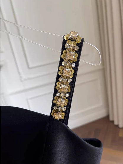 Trendy Ball Gown Straps Black Satin Sleeveless Formal Short 8th Grade Homecoming Dress Summer Middle School Hoco Dresses Cocktail Dress Birthday Outfits W938