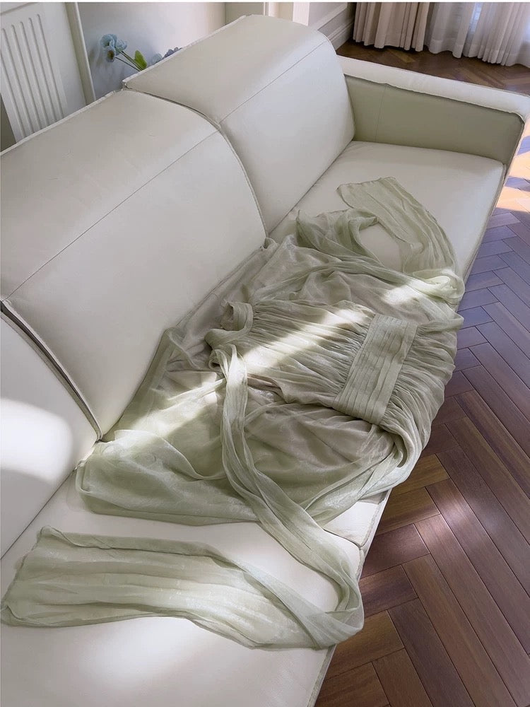 Elegant Glamour A line High Neck Sage Green Bridesmaid Dress Party Gown Summer Bridesmaid Outfits Wedding Guest Dress Ideas For Women W942