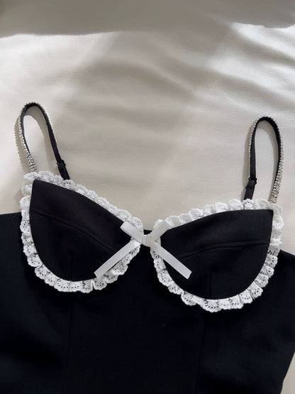 Trendy A line Spaghetti Straps Black Sleeveless Formal Short 8th Grade Homecoming Dress Summer Middle School Hoco Dresses Cocktail Dress Birthday Outfits W954