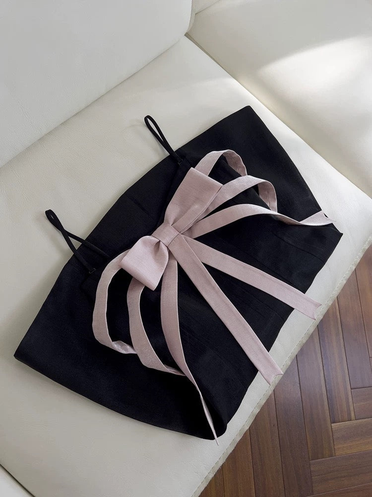 Trendy A line Spaghetti Straps Little Black Dress Formal Short 8th Grade Homecoming Dress Summer Middle School Hoco Dresses Cocktail Dress Birthday Outfits W955