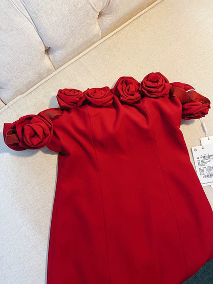 Trendy Sheath Off The Shoulder Red Formal Short 8th Grade Homecoming Dress Summer Middle School Hoco Dresses Cocktail Dress Birthday Outfits W959