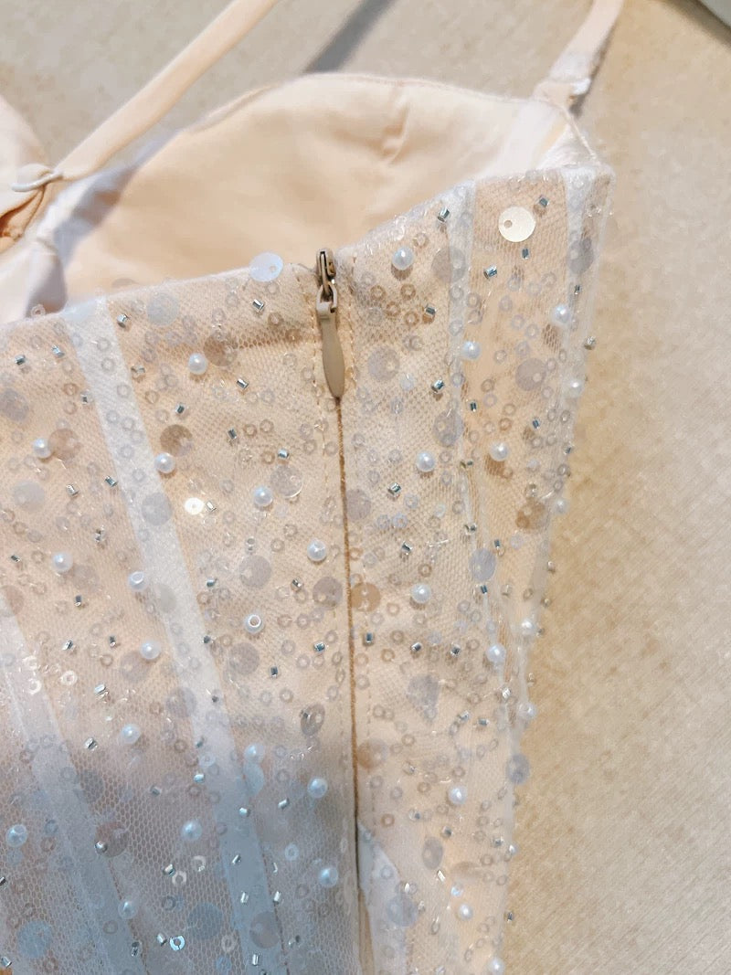 Cute A line Spaghetti Straps Champagne Formal Short 8th Grade Homecoming Dress Summer Middle School Hoco Dresses Birthday Outfits W973