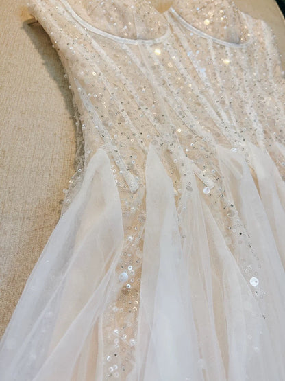 Trendy A line Spaghetti Straps Champagne Formal Short 8th Grade Homecoming Dress Summer Middle School Hoco Dresses Cocktail Dress Birthday Outfits W961