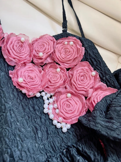 Cute Ball Gown Straps Lace Flowers Short Summer 18th Birthday Dresses Hoco Dress Mini 21st Birthday Outfit Cocktail Dresses W970