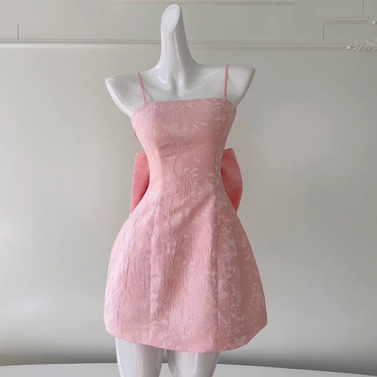 Sexy A Line Spaghetti Straps Pink Lace Sleeveless Formal Short 8th Grade Homecoming Dress Summer Middle School Hoco Dresses Birthday Outfits W971