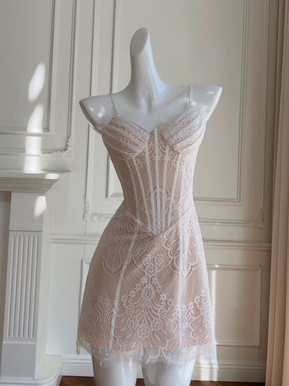 Cute A line Spaghetti Straps Champagne Lace Formal Short 8th Grade Homecoming Dress Summer Middle School Hoco Dresses Birthday Outfits W975