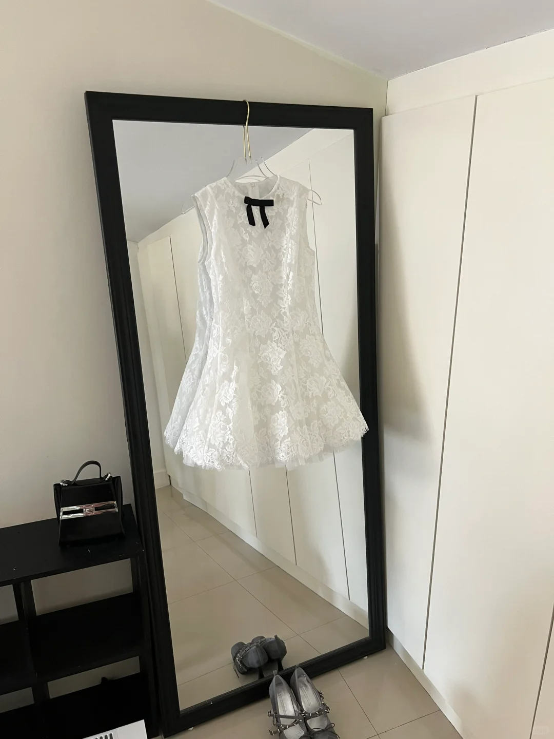 Cute A line Scoop Neck White Lace Formal Short 8th Grade Homecoming Dress Summer Middle School Hoco Dresses Birthday Outfits W994