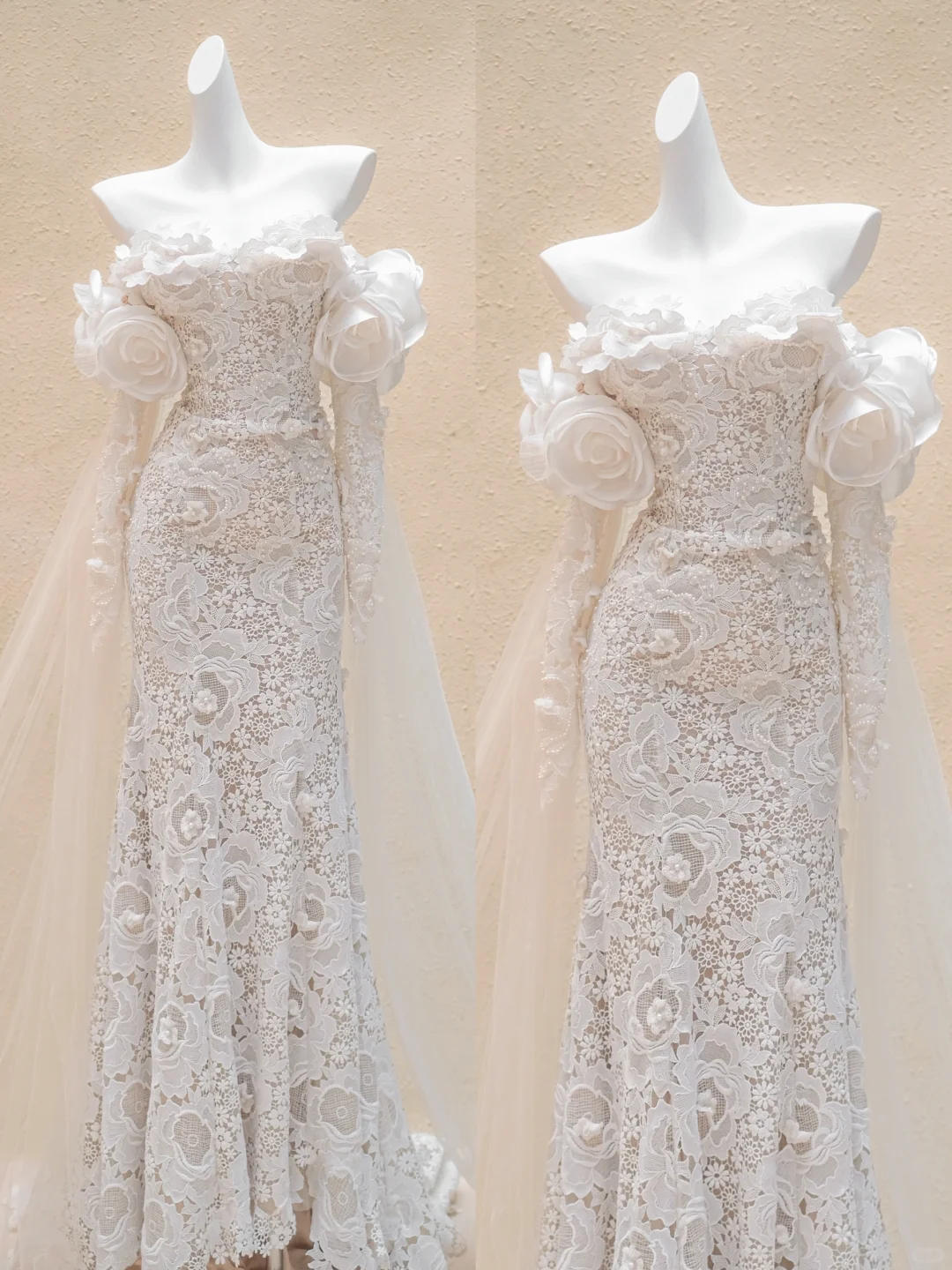 Pretty Wedding Dress Ball Gown Sweetheart Ivory Lace Long Sleeves Wedding Dresses Bridal Gowns WD007