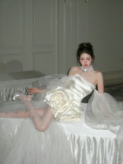 Unique Wedding Dress Ball Gown Off The Shoulder Short Summer Wedding Dresses Bridal Gowns With Sleeves WD0073