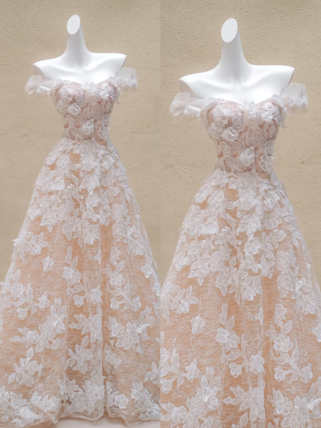 Simple Wedding Dress Ball Gown Off The Shoulder Lace Long Summer Country Wedding Dresses Bridal Gowns WD040