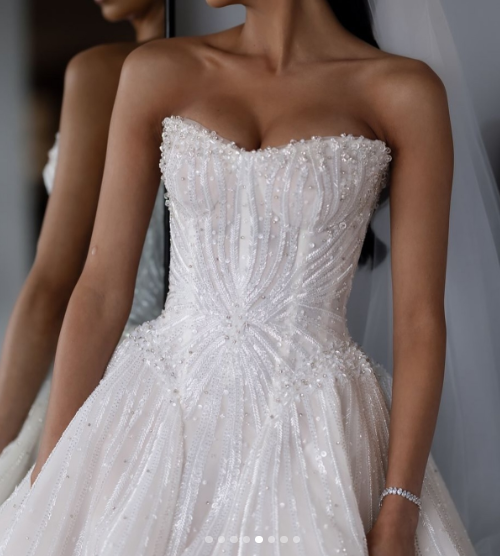 Pretty Wedding Dress Ball Gown Sweetheart White Sequin Long Wedding Dresses Bridal Gowns WD045