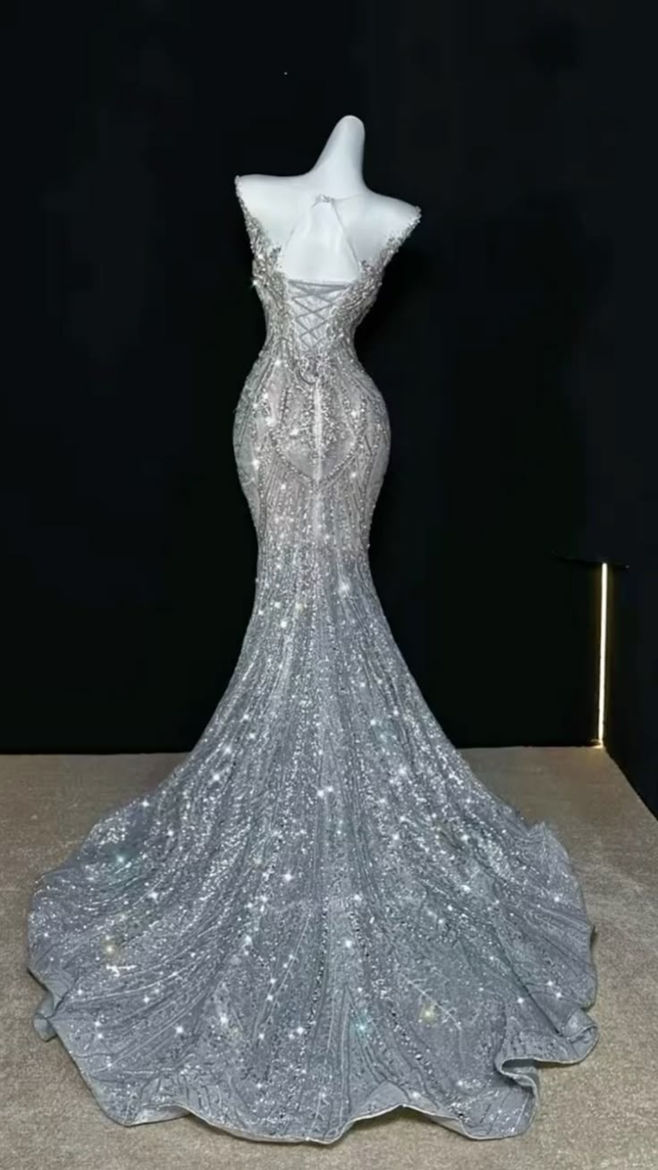 Sparkly Wedding Dress Mermaid Scoop Sequin Long Silver Corset Back Wedding Dresses Brides Dress Bridal Gowns WD053