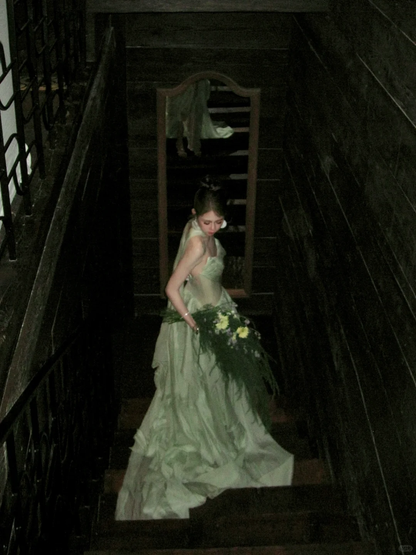 Classy A line Strapless Sage Green Satin Layers Long Prom Dresses Party Dress Birthday Outfits Graduation Dresses WD096