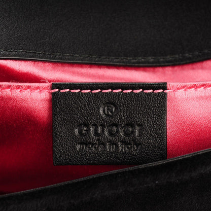 GUCCI Matelasse Velvet GG Marmont Mini Shoulder Bag (SHF-22601)