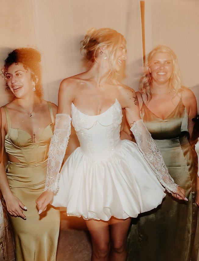 Cute A Line Strapless Appliques Pearls White Satin Short Homecoming Dress Birthday Dress SH2054