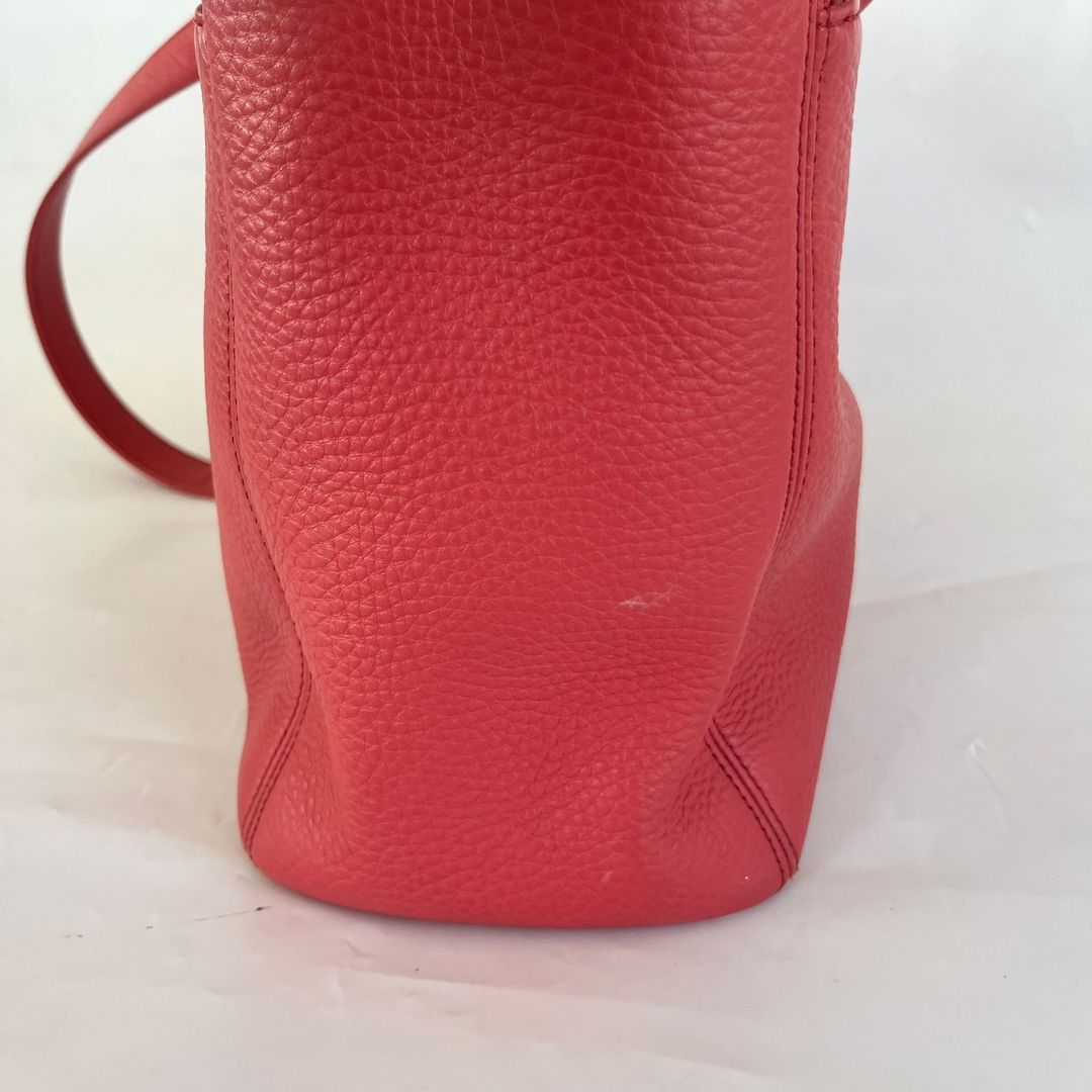 Chanel Pinkish-red Leather Executive Small Bag