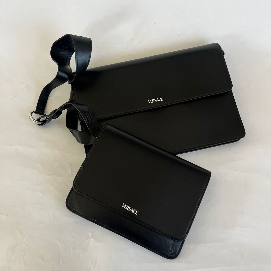 Versace Cargo Modular Messenger black bag