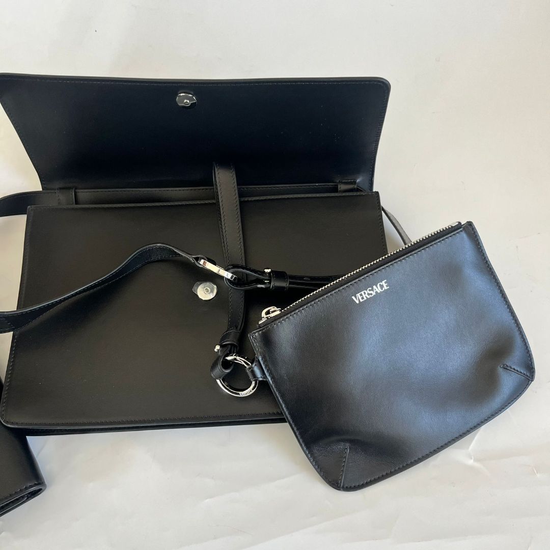 Versace Cargo Modular Messenger black bag