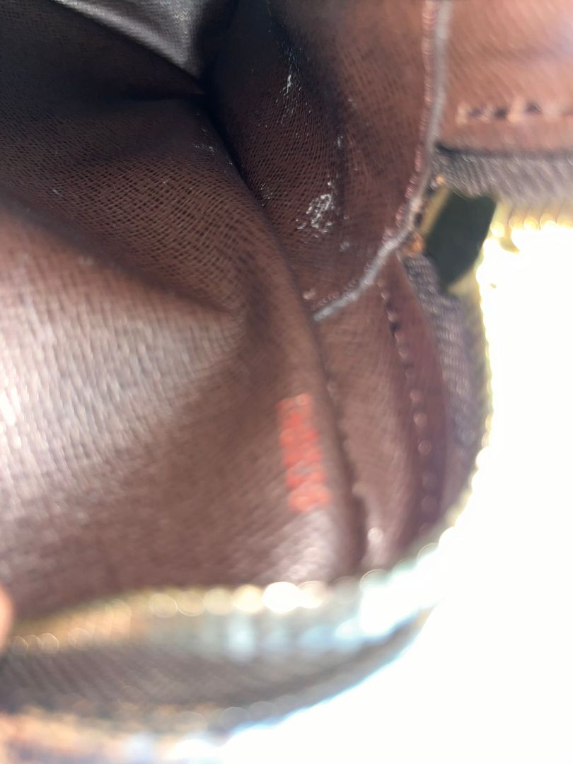 Louis Vuitton Amazon Damier Canvas Leather Bag