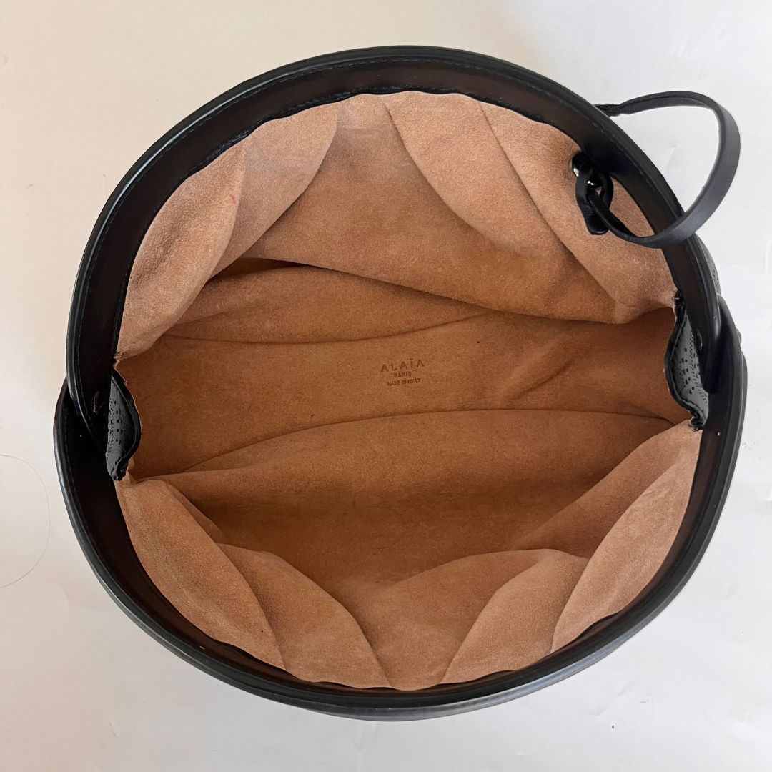 Alaia Samia Perforated Leather Clutch Bag