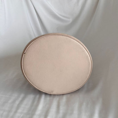 Alaia Laser-cut Corset Bucket Top-handle Bag In Galet