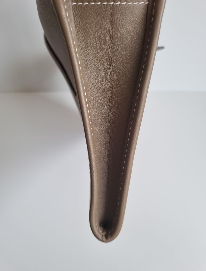 Hermes Etoupe Swift Leather Elan Jige 29 Clutch