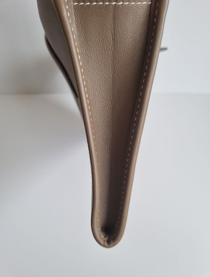 Hermes Etoupe Swift Leather Elan Jige 29 Clutch