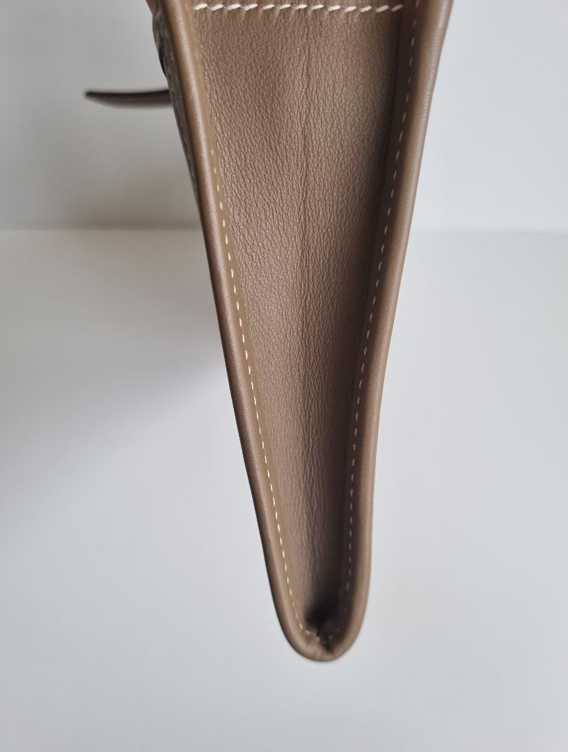 Hermes Etoupe Swift Leather Elan Jige 29 Clutch