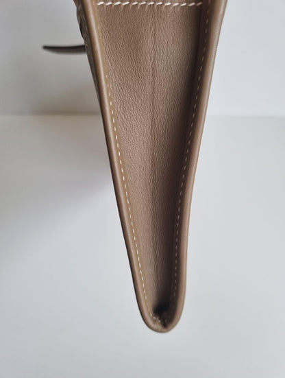 Hermes Etoupe Swift Leather Elan Jige 29 Clutch