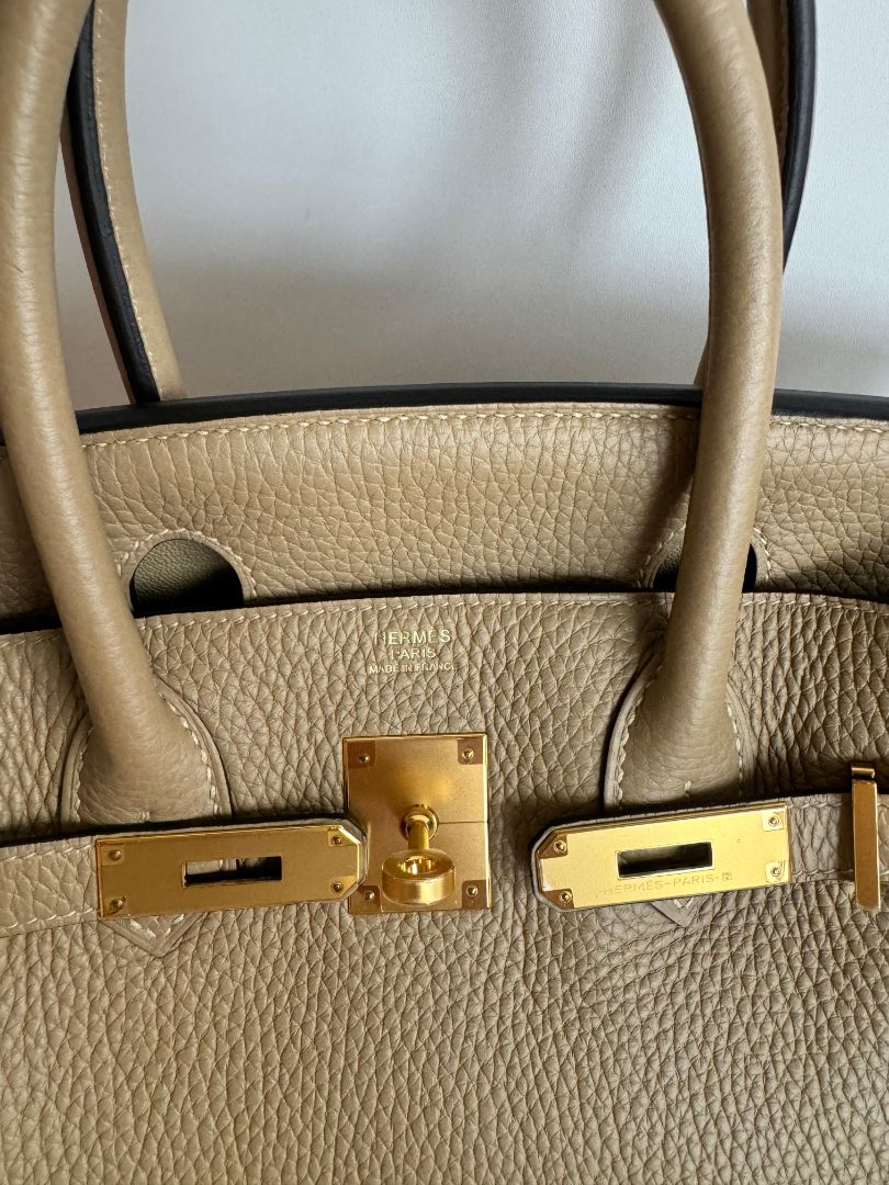 Hermès Birkin 30 Trench Clemence Leather with Gold Hardware