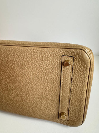 Hermès Birkin 30 Trench Clemence Leather with Gold Hardware