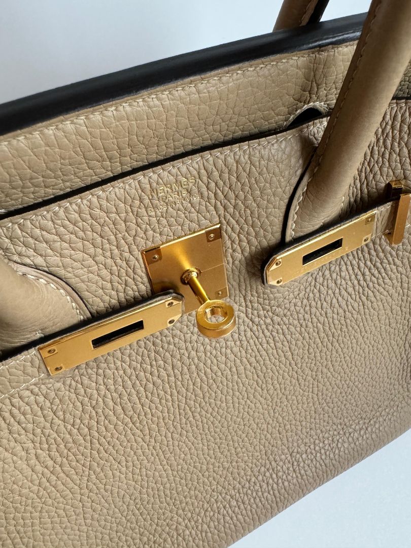 Hermès Birkin 30 Trench Clemence Leather with Gold Hardware
