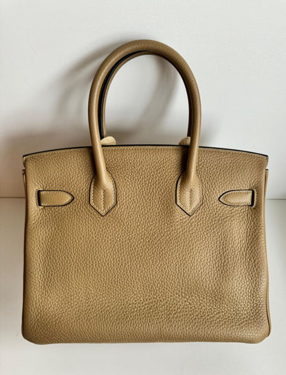 Hermès Birkin 30 Trench Clemence Leather with Gold Hardware