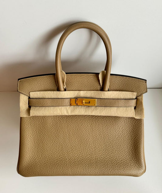 Hermès Birkin 30 Trench Clemence Leather with Gold Hardware