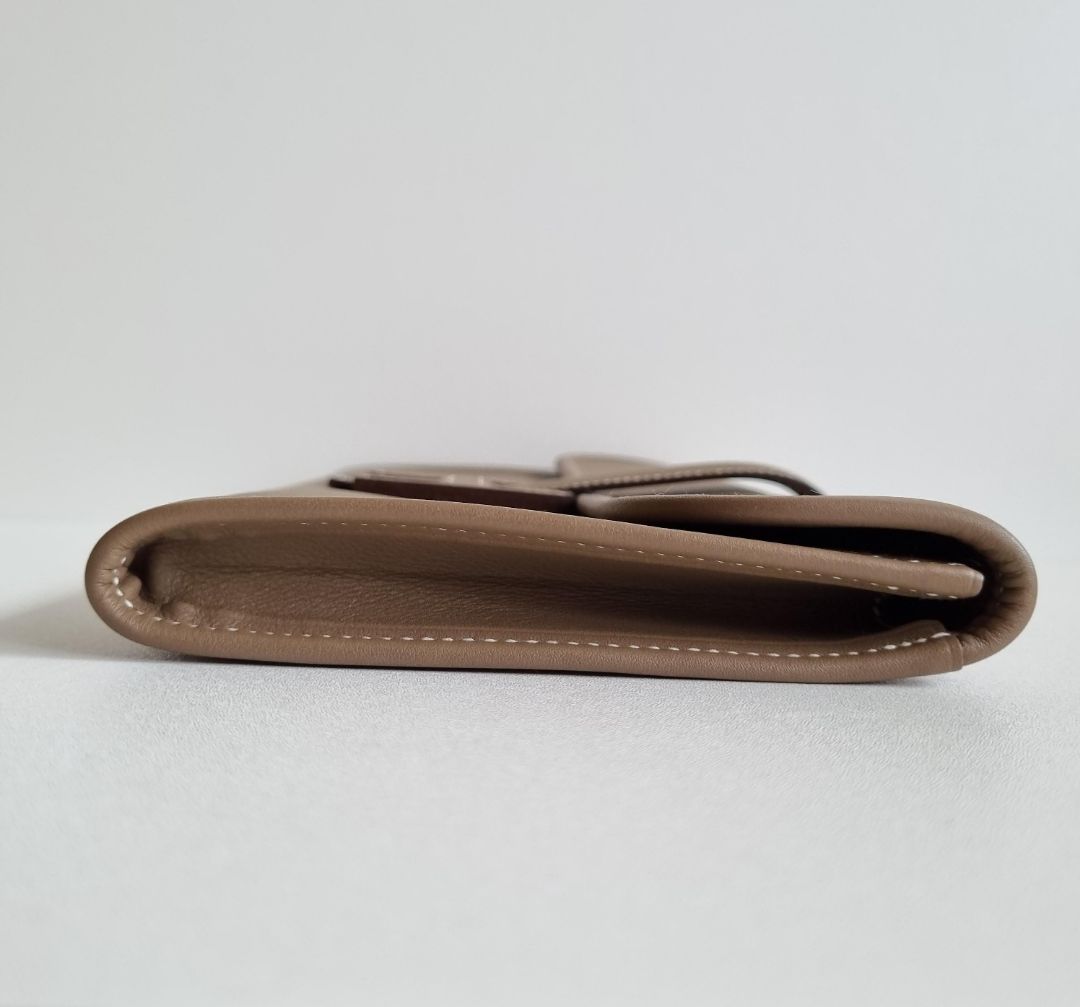 Hermès Etoupe Jige Clutch Swift