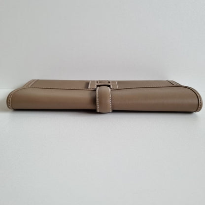 Hermès Etoupe Jige Clutch Swift