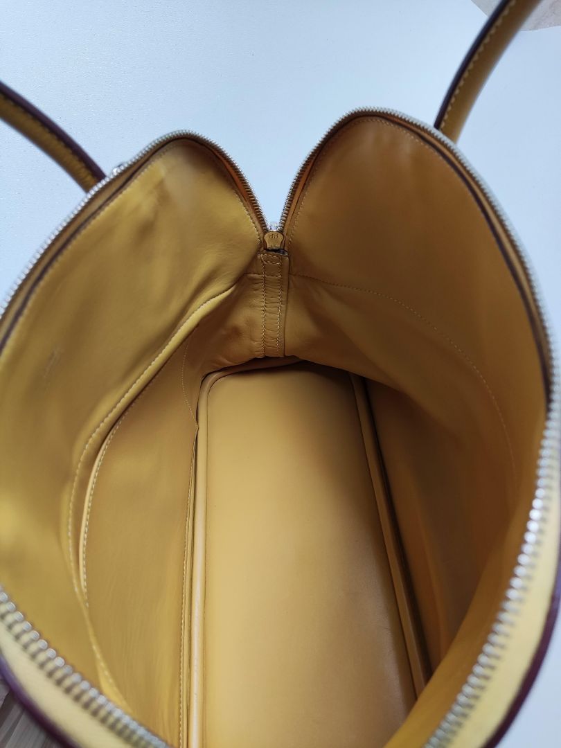 Hermès Bolide 31 Clemence Leather in Curry