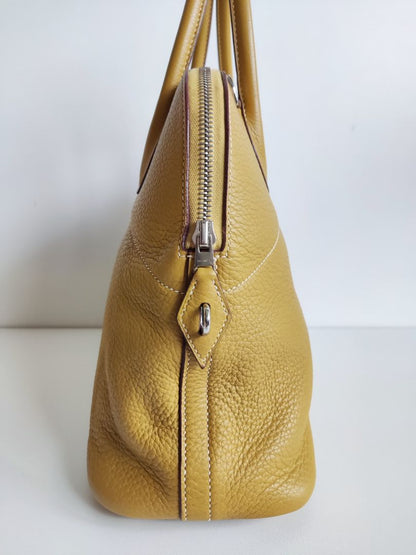 Hermès Bolide 31 Clemence Leather in Curry