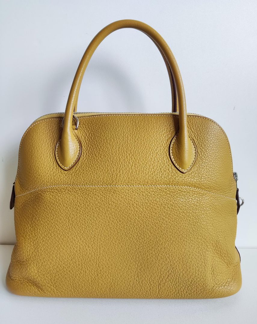 Hermès Bolide 31 Clemence Leather in Curry