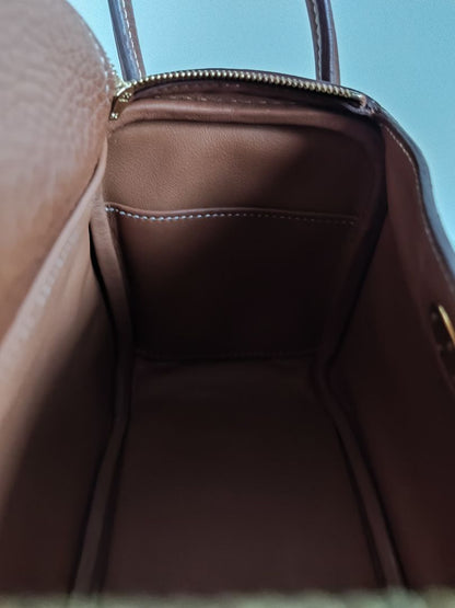 Hermès Gold Leather Lindy Mini Shoulder Bag