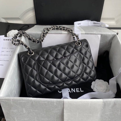 CHANEL CLASSIC HANDBAG Lambskin & Silver Metal