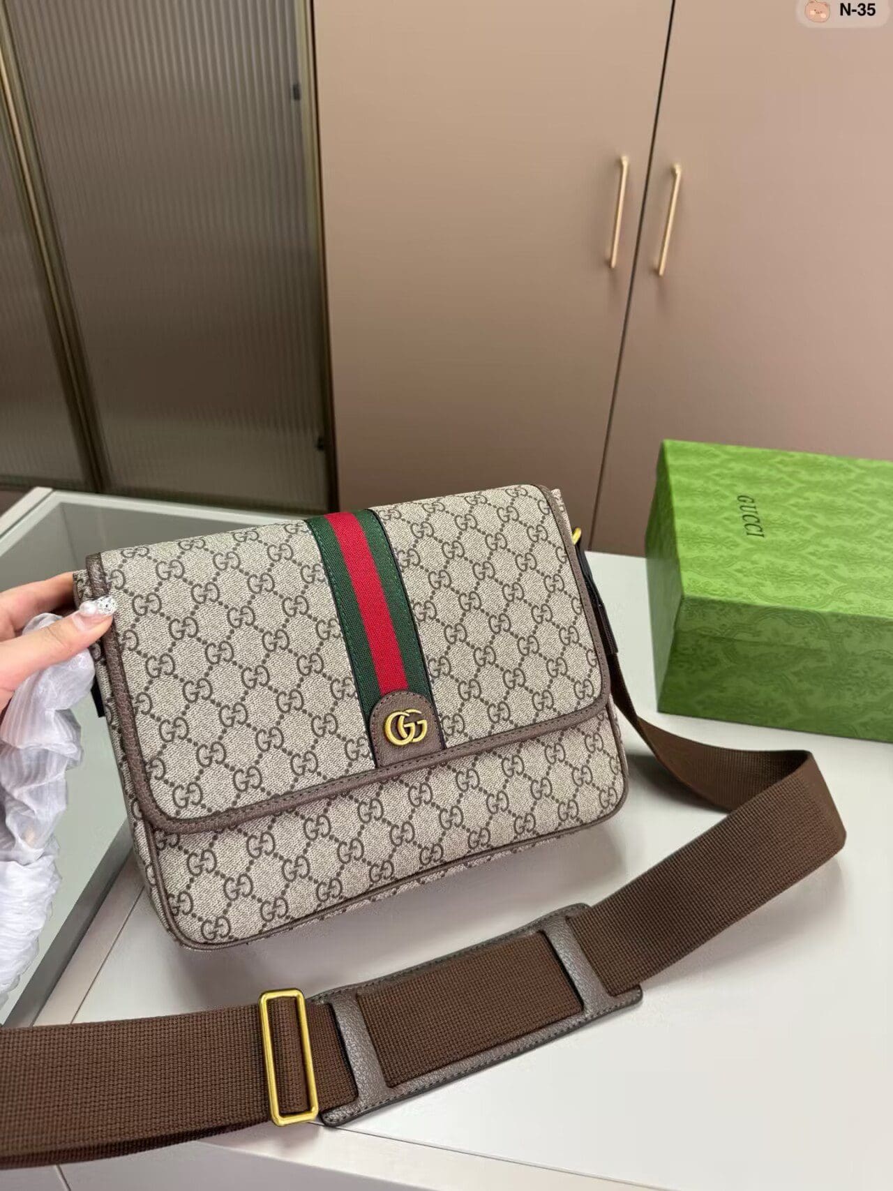 GUCCI OPHIDIA MEDIUM MESSENGER BAG