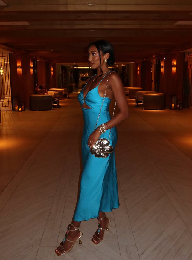 Sexy Sheath Spaghetti Strap Blue Satin Prom Dress Evening Dress SH2243