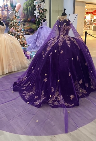 Luxury Purple Princess Quinceanera Dresses Ball Gown Sweet 16 Dress