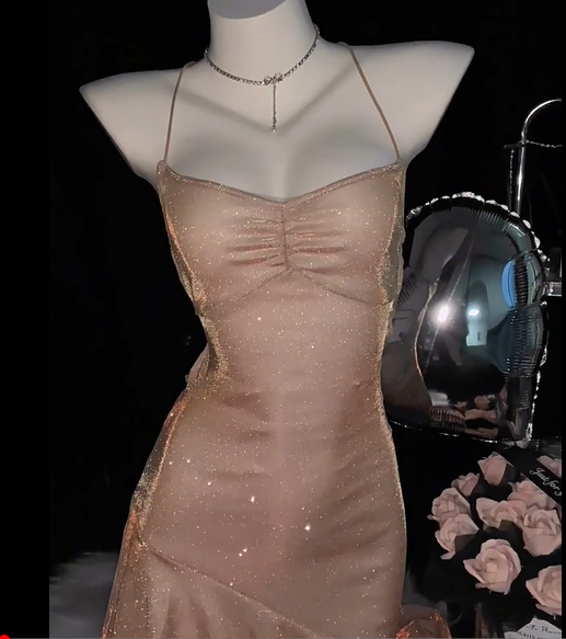 Sexy Pink Straps Ruffles Short Party Dress Cocktail Dress Formal Homecoming Dress S673